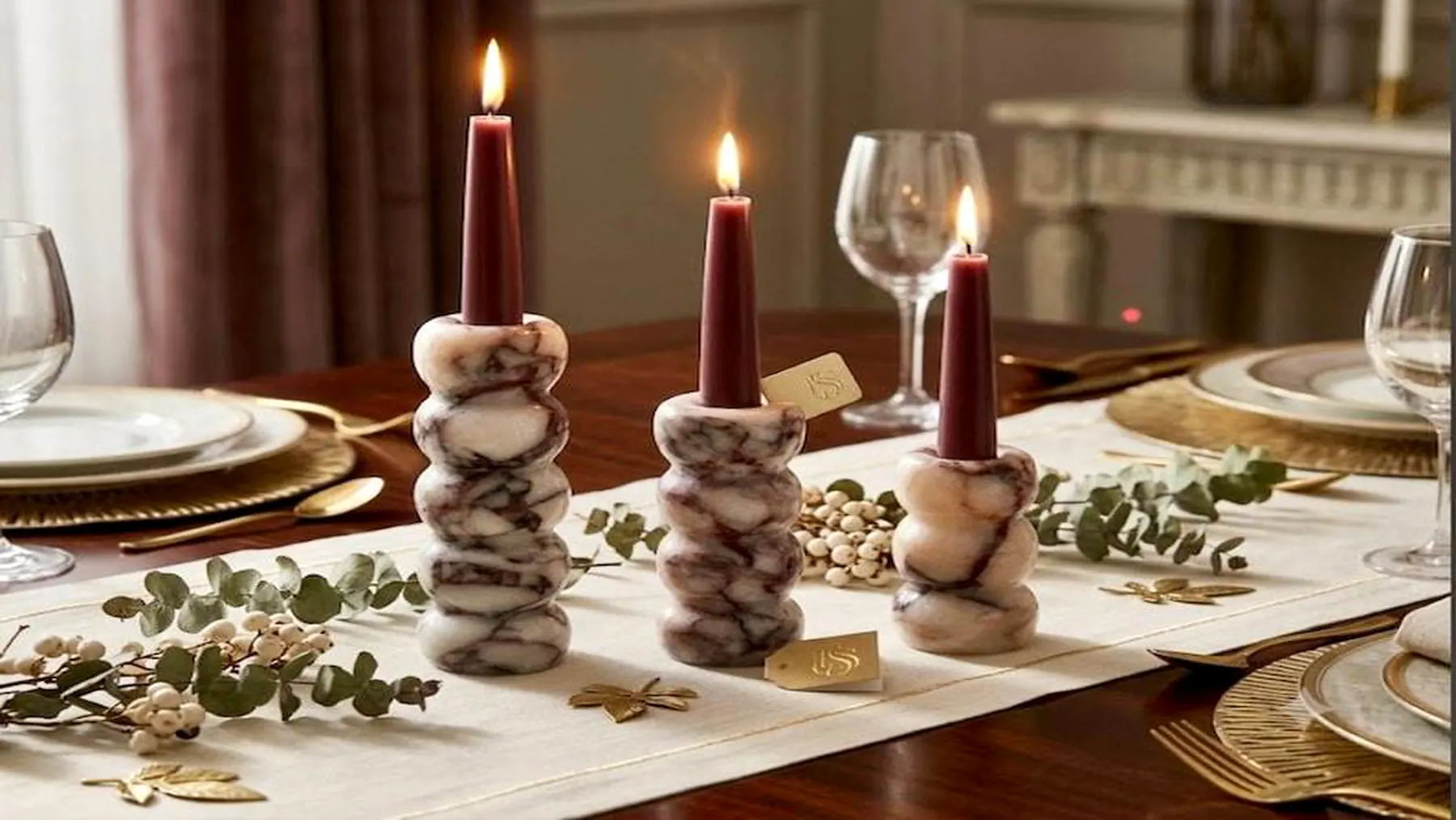 Candle Holders by Authentic Jewels of Marble