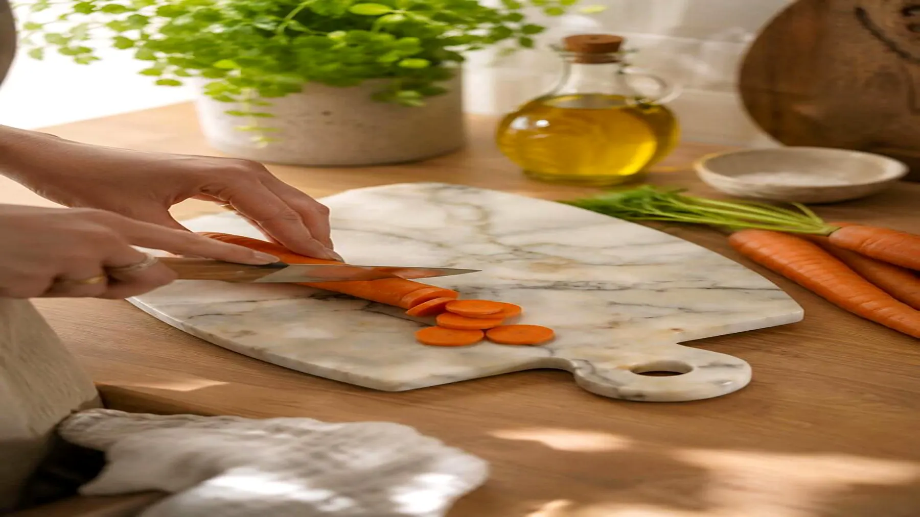 Marble being worked by hand
